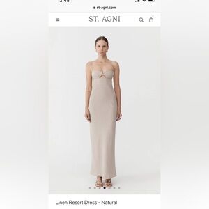st agni resort dress St. Agni Resort Maxi Dress In Natural - 71% Off